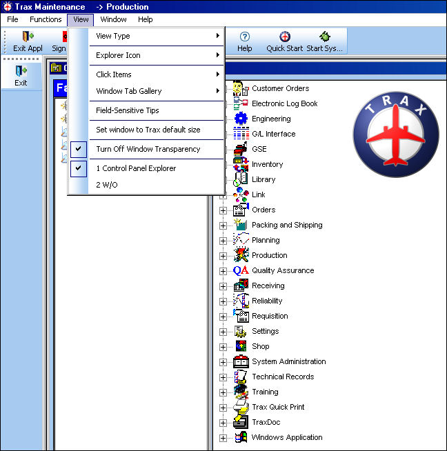 SYST_view menu