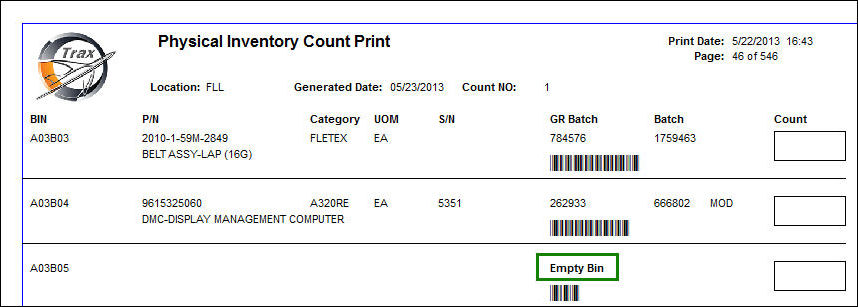 PCG_ print empty bin
