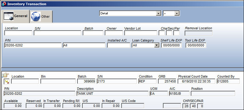 INV TRAN_ Installed PN
