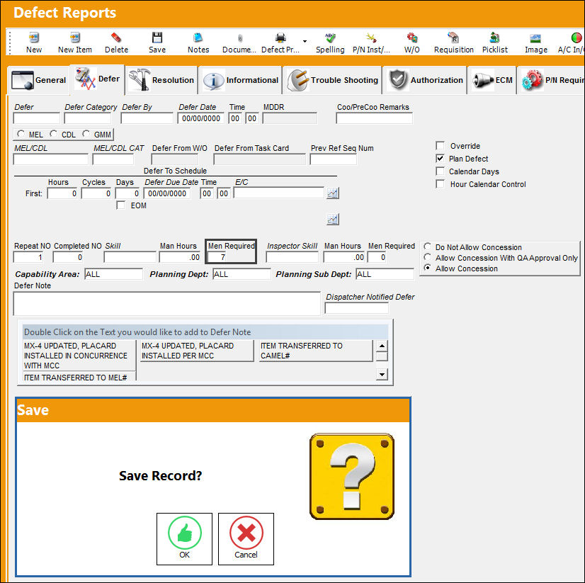 Defect Report Switch 6