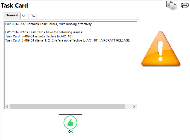 WO_EC Errors Warning Prompt