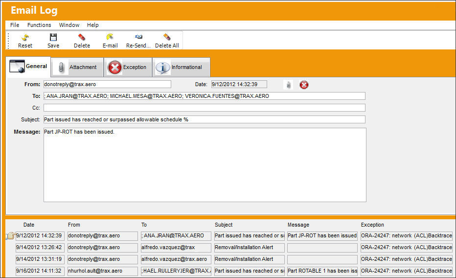 SYS ADMIN_EMAIL LOG 1