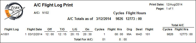 TECH REC_Print_AC Flight Log_AC Flights and Totals 1