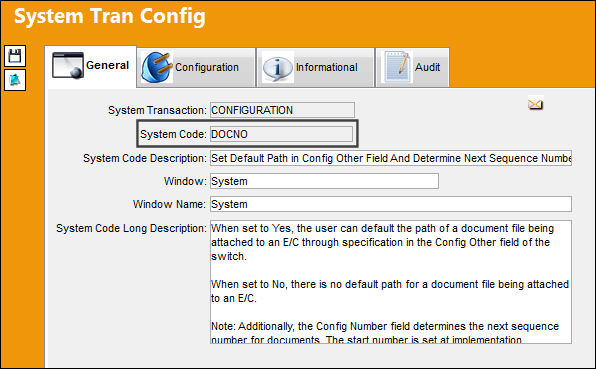 DOCNO_configuration