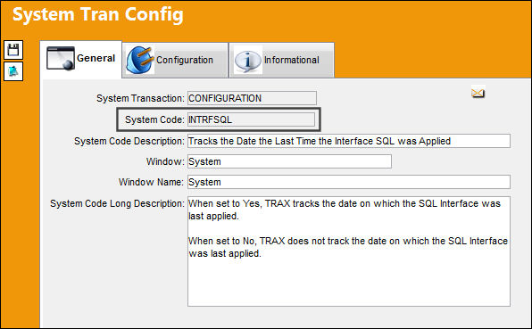 INTRFSQL_configuration