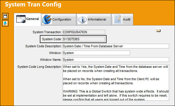 SYSDTDBS_configuration