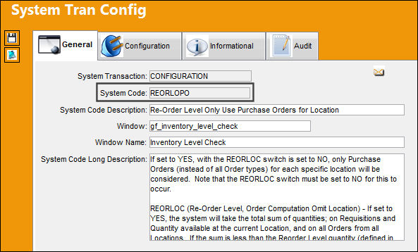 REORLOPO_configuration