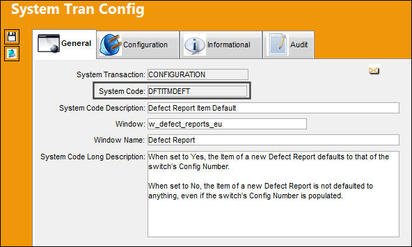 DFTITMDEFT_configuration