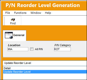 INV_PN REORDER LEVEL GEN_UpdateReorderLevel 1