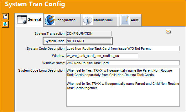 NRTCFRNO_Configuration