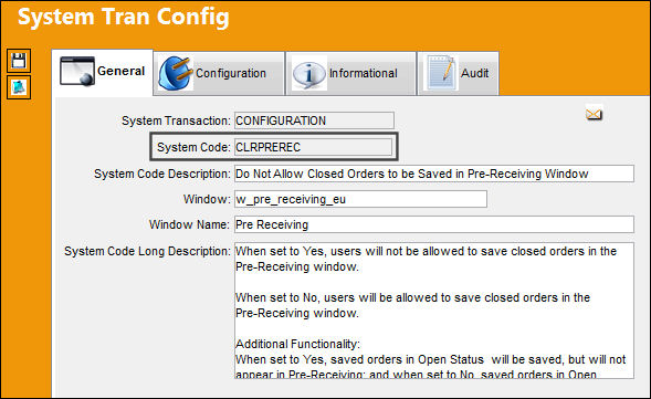 CLRPREREC_Configuration
