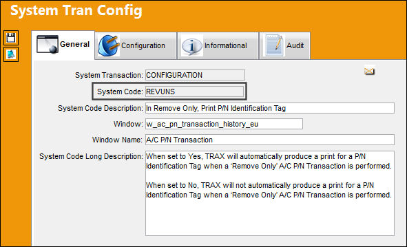 REVUNS_Configuration