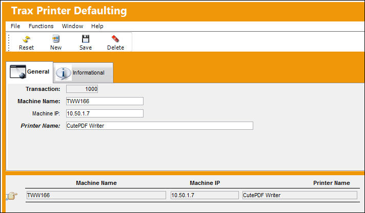 sys admin_trax printer defaulting