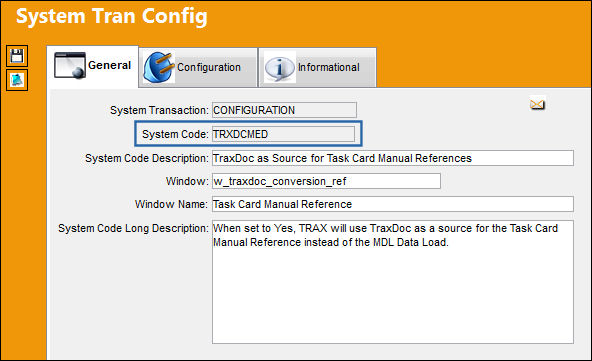 TRXDCMED_Configuration