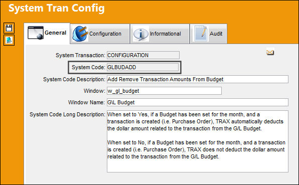 GLBUDADD_Configuration