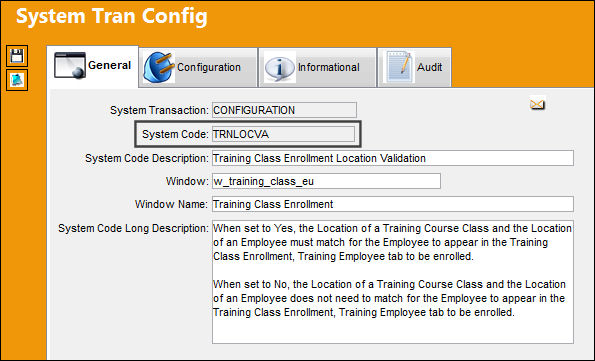 TRNLOCVA_Configuration