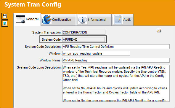 APUREAD_Configuration