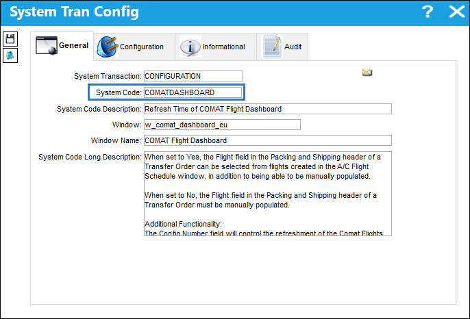 COMATDASHBOARD_Configuration