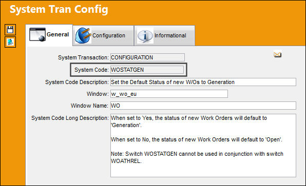 WOSTATGEN_Configuration