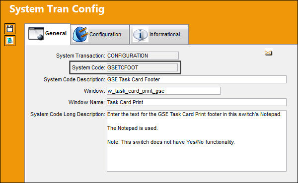GSETCFOOT_Configuration