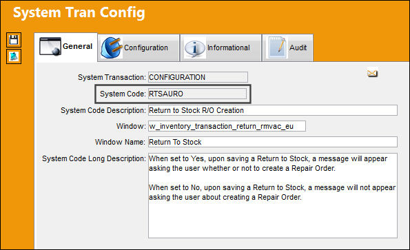 RTSAURO_Configuration
