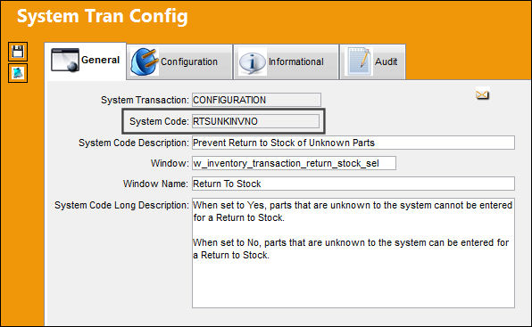 RTSUNKINVNO_Configuration