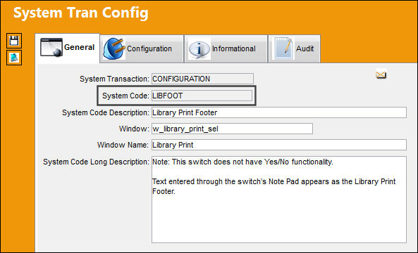 LIBFOOT_Configuration