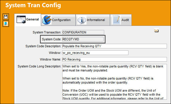 RECQTYMD_Configuration