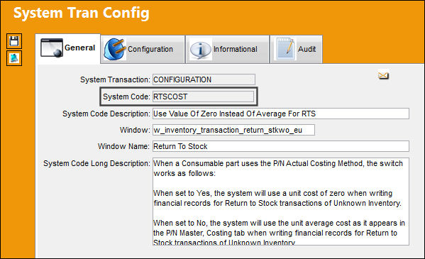 RTSCOST_Configuration