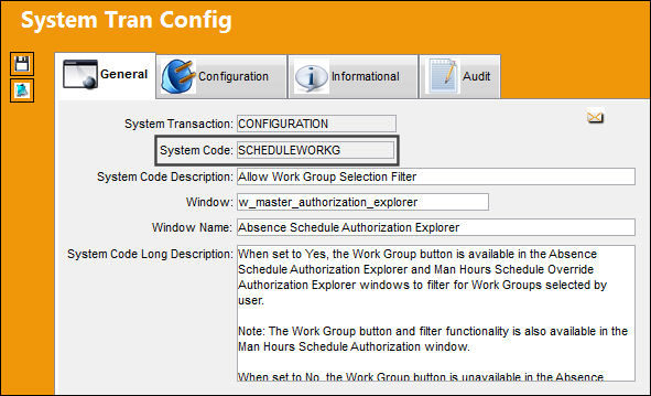 SCHEDULEWORKG_Configuration
