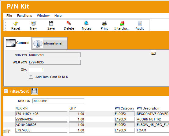 SET_PN Master_PN Kit1