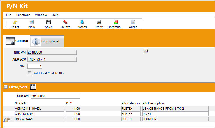 SET_PN Master_PN Kit3